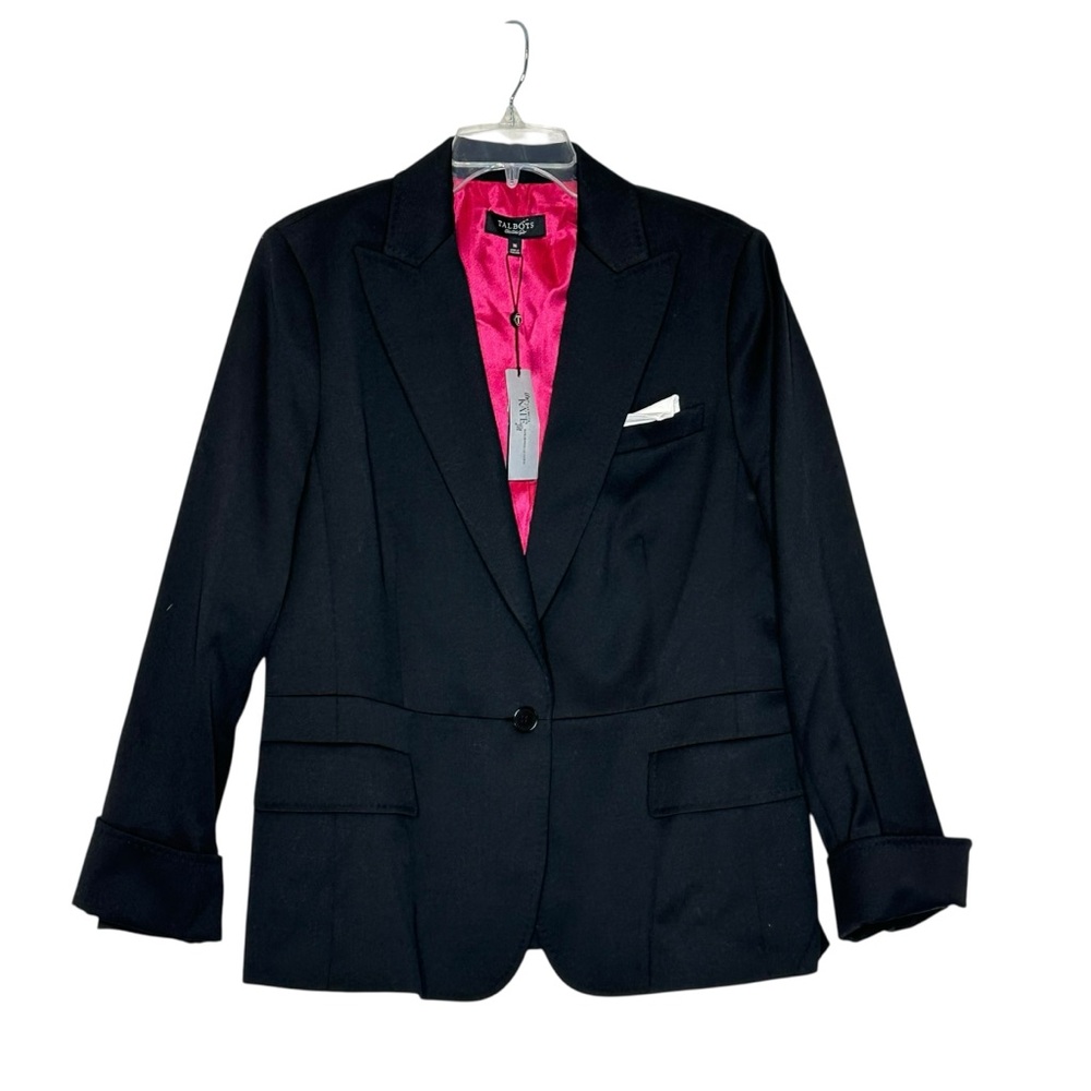 NWT Talbot Black Wool Kate Fit One-Button Blazer | 16